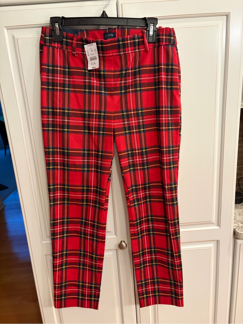 J. Crew Red Plaid pants